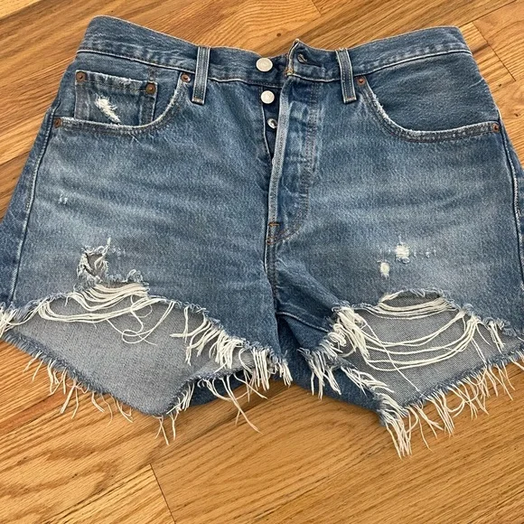 Levi’s button fly shorts sz 28 - Picture 6 of 14